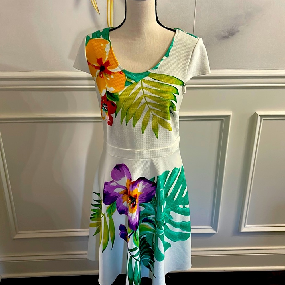 A-Line Fit and Flare Floral Dress